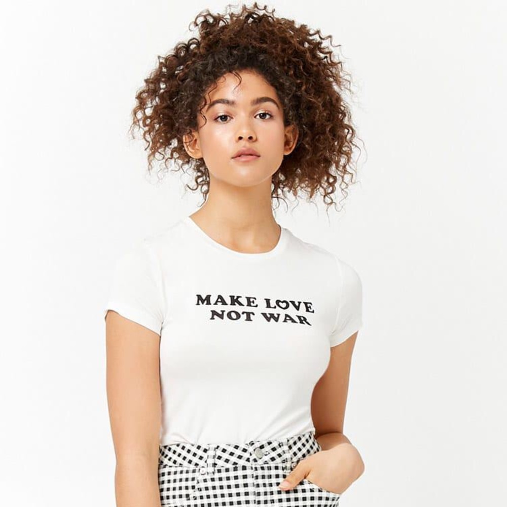NWT Make Love Not War Tee (small)